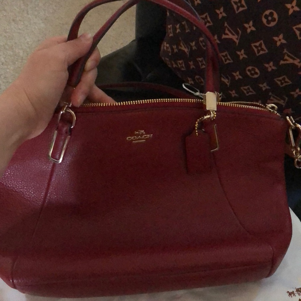 Authentic Red Coach Purse